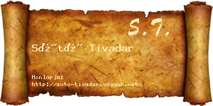 Sütő Tivadar névjegykártya